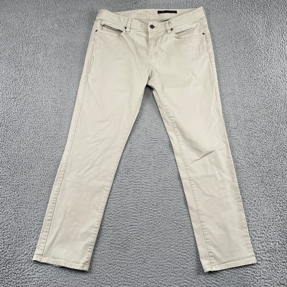J. Hilburn Pants Mens 37x30 Beige 5-Pocket Chino Cotton Blend Stretch